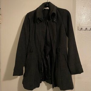 Elegant Black Women's Coat - Size S